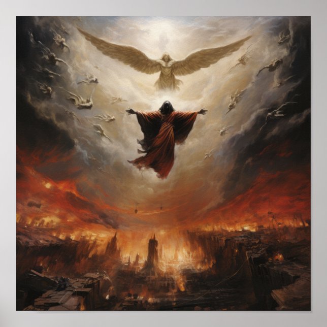 Azrael Flytande över humaniteten - Mystikum Poster (Framsidan)