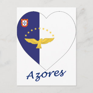 Azres Flagga Heart Vykort