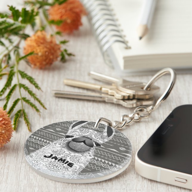 Aztec Abstrakt Geometric Mamma Llama (Högra Framsidan)