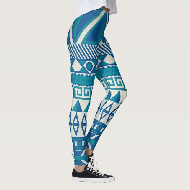 Aztec abstrakt mönster leggings (Höger)
