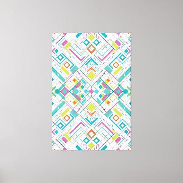 Aztec-abstraktens geometriska mönster canvastryck (Framsida)