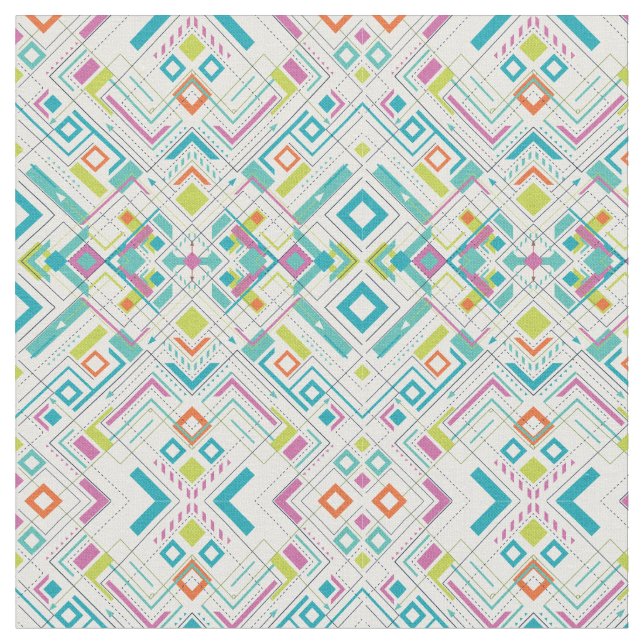 Aztec-abstraktens geometriska mönster tyg (Närbild)