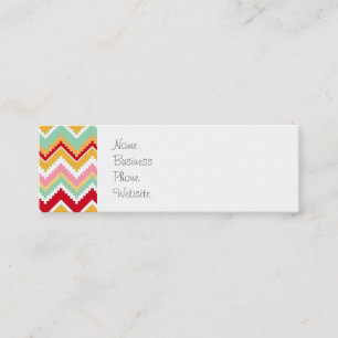 Aztec Andes Tribal Mountains Chevron Fiesta Zigag Mini Visitkort