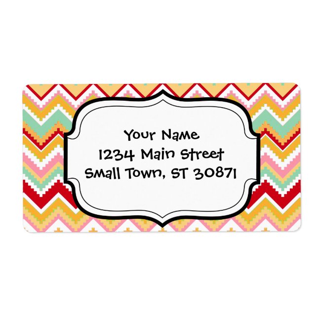 Aztec Andes Tribal Mountains Chevron Fiesta ZigZag Fraktsedel (Framsidan)