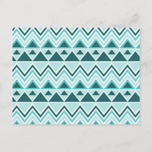 Aztec Andes Tribal Mountains Triangles Chevrons Vykort