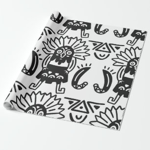Aztec Art - Lizard Mönster Presentpapper
