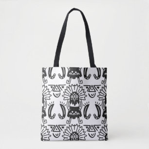 Aztec Art - Lizard Mönster Tygkasse
