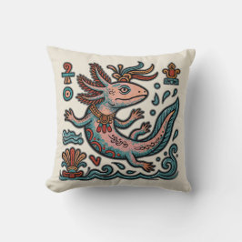 Aztec Axolotl Xolotl eroderad stentribal boho kons Kudde