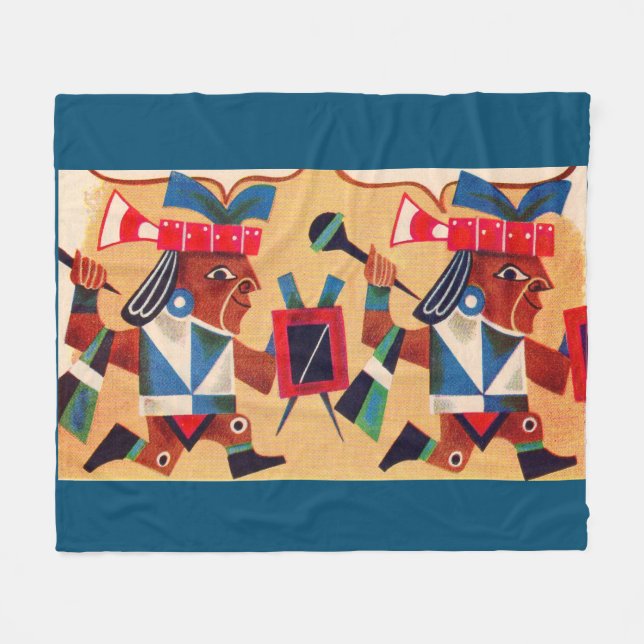 Aztec Aztecs Fleecefilt (Framsidan (Horisontell))