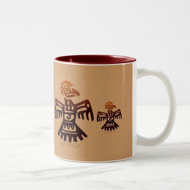 AZTEC ~ Bird Spirit Två-Tonad Mugg (Höger)