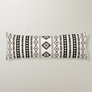 Aztec Black on Cream Mixed Motifs (V) Mönster Kroppskudde