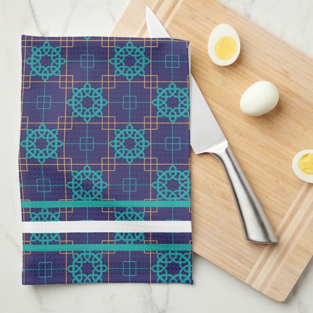 Aztec Blue Kitchen Towels Kökshandduk (Vikt i Fjärdedel)