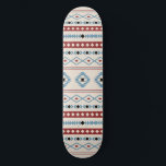 Aztec Blue Red Black Cream Mixed Motifs Mönster Mini Skateboard Bräda 18,5 Cm<br><div class="desc">Aztec blandade motiv mönster i blått,  burgundrött,  svart och gräddaktigt färg på en bakgrundsdesign av kräm färg.</div>