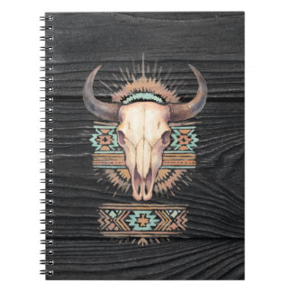 Aztec Boho Skull Anteckningsbok