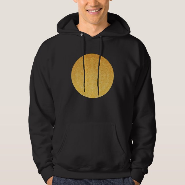 Aztec Calendar Cute Beautiful Fun Hoodie (Framsida)