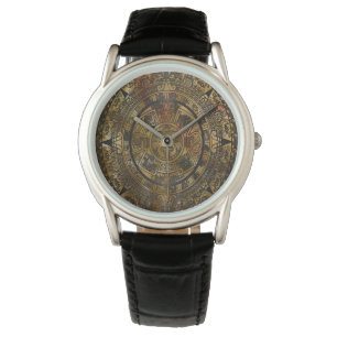 Aztec Calendar Folk Art Armbandsur