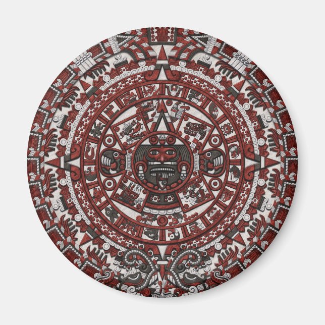 Aztec Calendar Fridge Magnet (Framsidan)