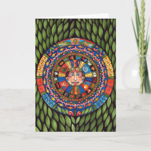 Aztec Calendar Greeting Card Kort