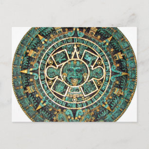 Aztec Calendar i detalj Vykort