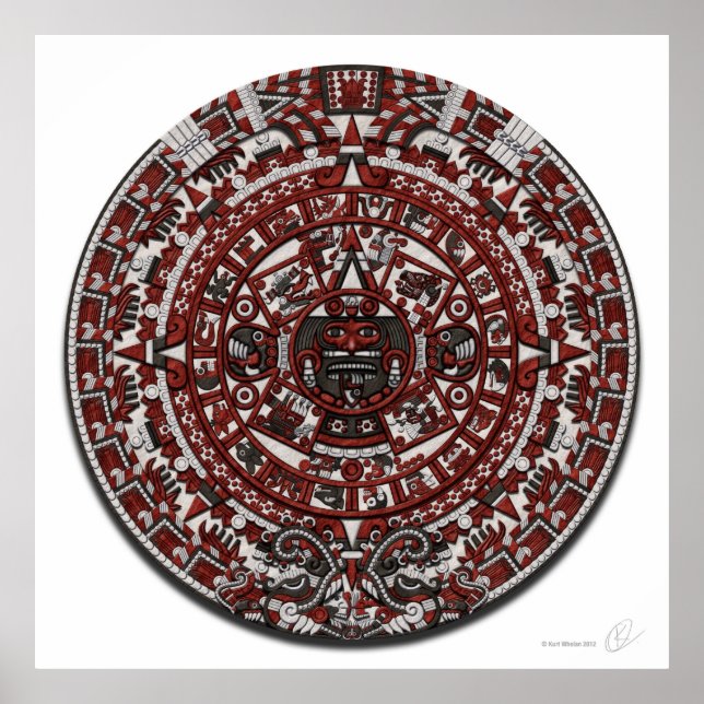 Aztec Calendar Stone Poster (Framsidan)