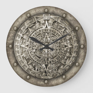 Aztec Calendar Stor Klocka
