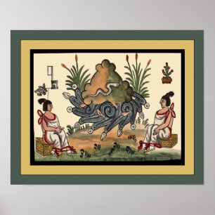 Aztec Ceremonies ~ Archeology ~ Tovar Codex ~ * ~ Poster