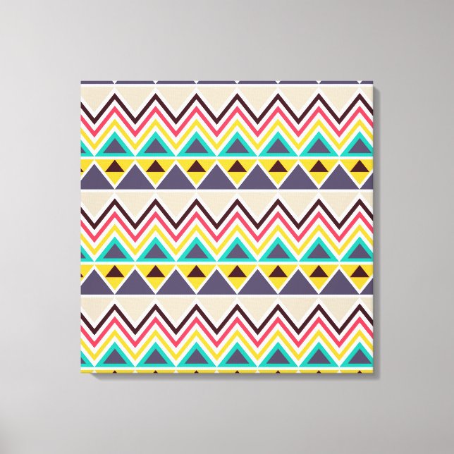 Aztec Chevron #5 vid VictoriaShaylee Canvastryck (Framsida)