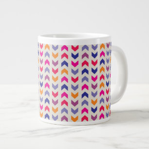 Aztec Chevron färgad mönster Jumbo Mugg