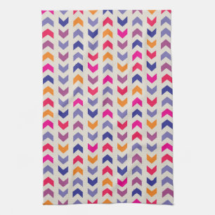 Aztec Chevron färgad mönster Kökshandduk