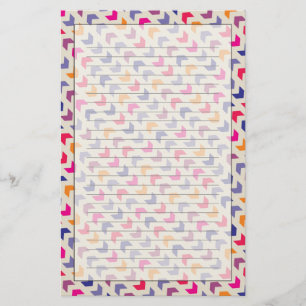 Aztec Chevron färglös mönster Brevpapper