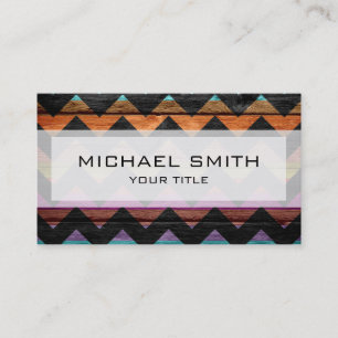Aztec chevron zigzag mönster #3 visitkort