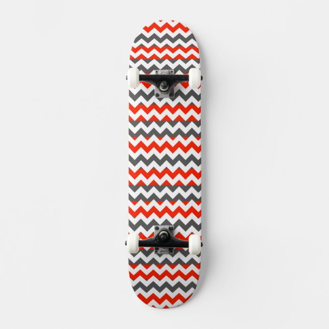 Aztec Chevron Zigzag Rand Mönster 2 Skateboard Bräda 21,5 Cm (Framsida)