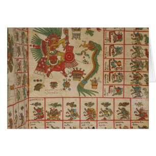 Aztec Codex Borbonicus Hälsningskort