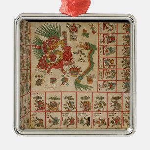 Aztec Codex Borbonicus Julgransprydnad Metall