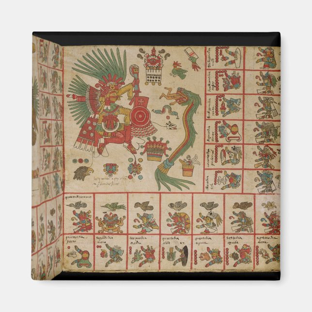 Aztec Codex Borbonicus Magnet (Framsidan)