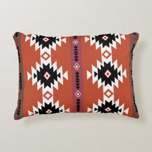 Aztec Colorful Geometric Mönster Prydnadskudde