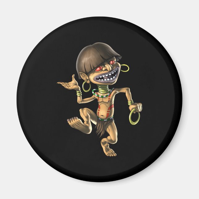 Aztec Creature Chaneque Magnet (Framsidan)