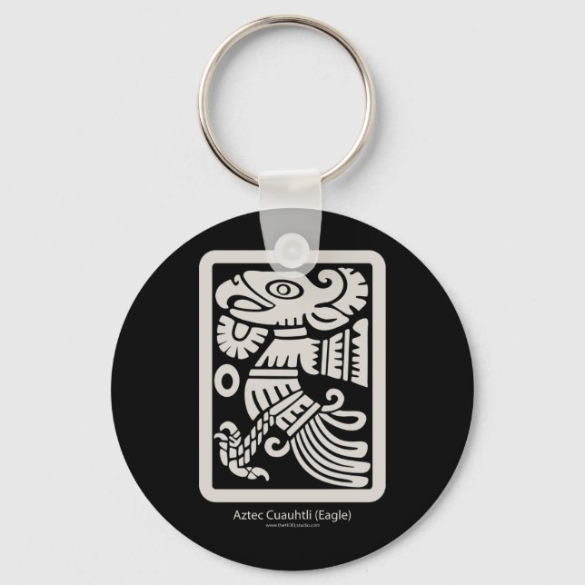 Aztec Cuauhtli - Eagle (Putty) Keychain Nyckelring (Framsida)