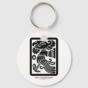 Aztec Cuauhtli - örn (svart) Keychain Nyckelring