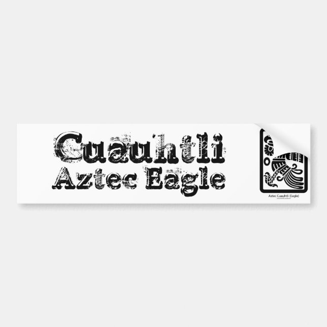 Aztec Cuauhtli - svart) bildekal för örn ( (Framsidan)