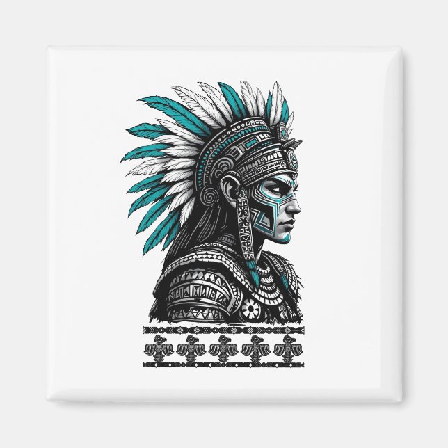 Aztec Culture Mayan Inhemska People Magnet (Framsidan)