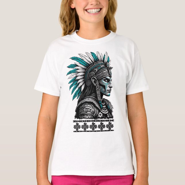 Aztec Culture Mayan Inhemska People T Shirt (Framsida)