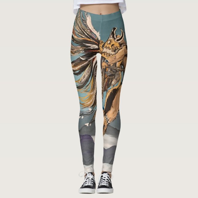 Aztec damasker leggings (Framsida)