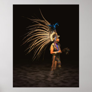 Aztec dansare poster