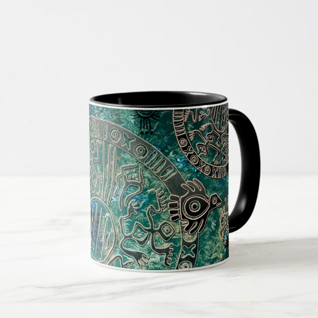 Aztec deppighetsvart 11 uns Combo mugg (Framsida höger)