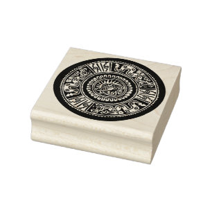 Aztec-design gummistämpel stämpel