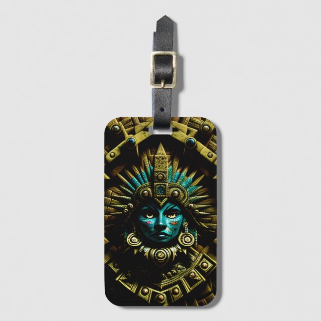 Aztec Design Mönster 2 Bagagebricka (Framsida vertikal)
