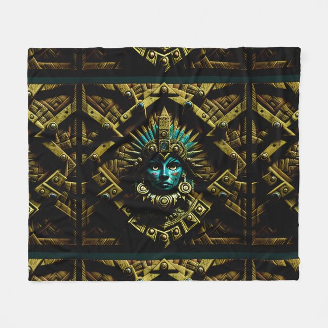 Aztec Design Mönster 2 Fleecefilt (Framsidan (Horisontell))