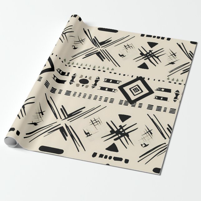 Aztec-design Presentpapper (Utrullad)