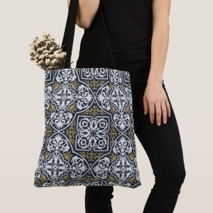 Aztec Design Shoulder Tote Tygkasse